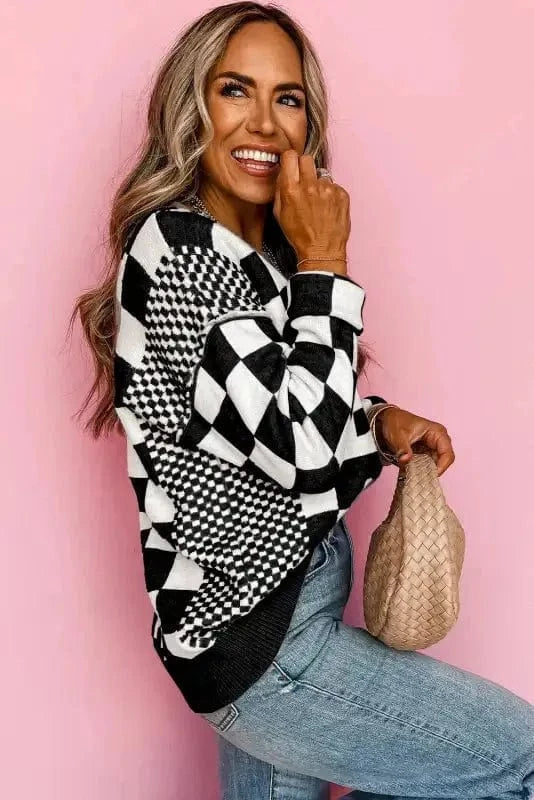 Sweaters Smoky Plaid Soft Knit Jumper