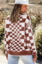 Sweaters Smoky Plaid Soft Knit Jumper