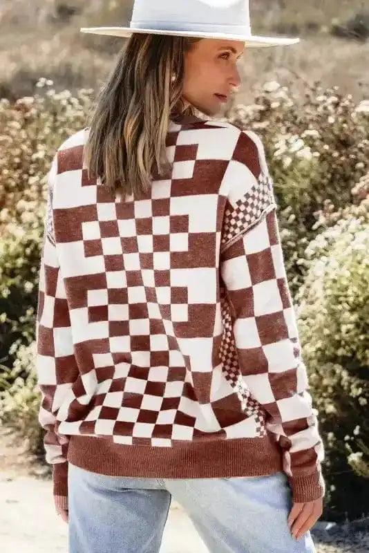 Sweaters Smoky Plaid Soft Knit Jumper