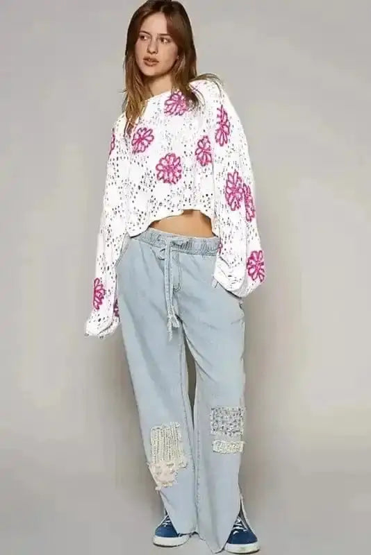 Sweaters Spring Fling Eyelet Sweater