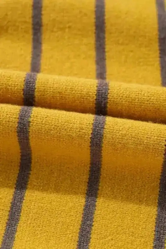 Sweaters Stripe Daisy Jumper - Yellow Knitted Round Neck