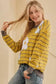 Sweaters Stripe Daisy Jumper - Yellow Knitted Round Neck