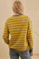 Sweaters Stripe Daisy Jumper - Yellow Knitted Round Neck