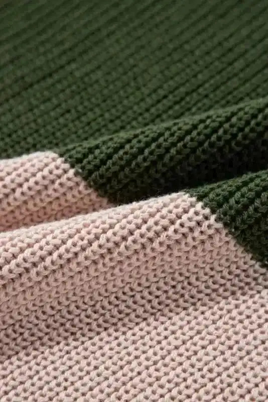 Sweaters Trendy Stripes Color Block Sweater