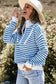 Sweaters Urban Noir Stripe Zip Sweater