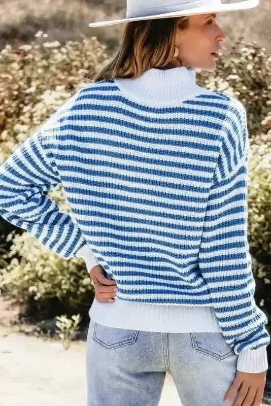 Sweaters Urban Noir Stripe Zip Sweater