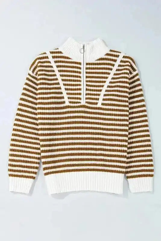 Sweaters Urban Noir Stripe Zip Sweater