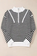 Sweaters Urban Noir Stripe Zip Sweater