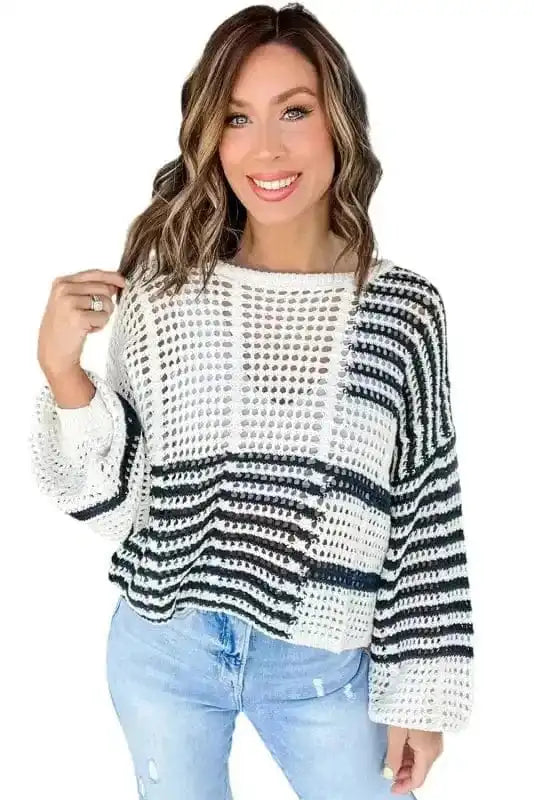 Sweaters Vanilla Breeze Hollow-out Sweater