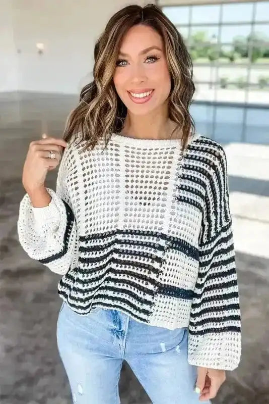 Sweaters Vanilla Breeze Hollow-out Sweater