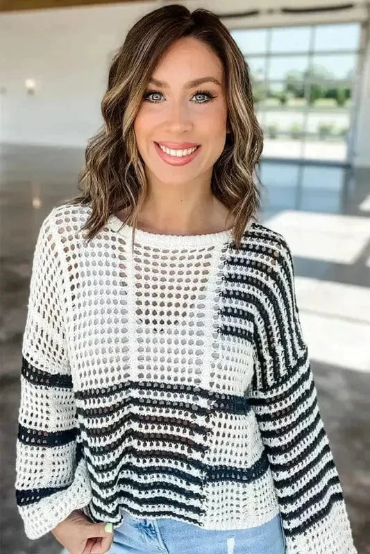 Sweaters Vanilla Breeze Hollow-out Sweater