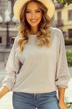 Sweaters Vintage Patchwork Eyelet Jumper