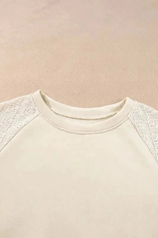 Sweaters Vintage Patchwork Eyelet Jumper