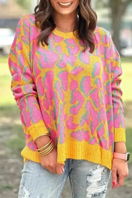 Sweaters Vitality Orange / S / 50%Viscose+28%Polyester+22%Polyamide Verdant Visions Baggy Sweater