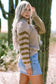 Sweaters Waffle Knit Turtleneck Sweater