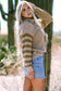 Sweaters Waffle Knit Turtleneck Sweater