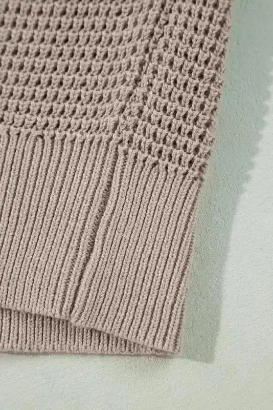 Sweaters Waffle Knit Turtleneck Sweater