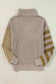 Sweaters Waffle Knit Turtleneck Sweater