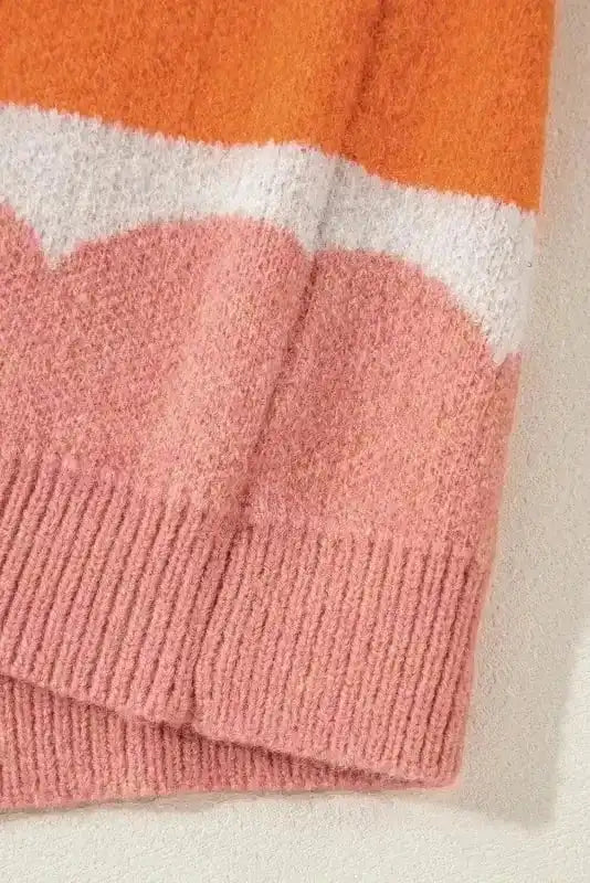 Sweaters Wave Striped Drop Shoulder Sweater