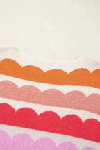 Sweaters Wave Striped Drop Shoulder Sweater