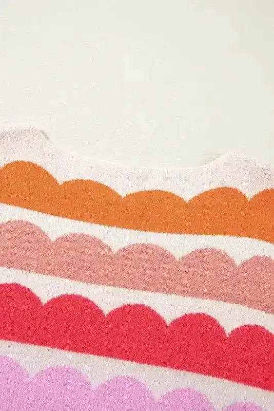 Sweaters Wave Striped Drop Shoulder Sweater