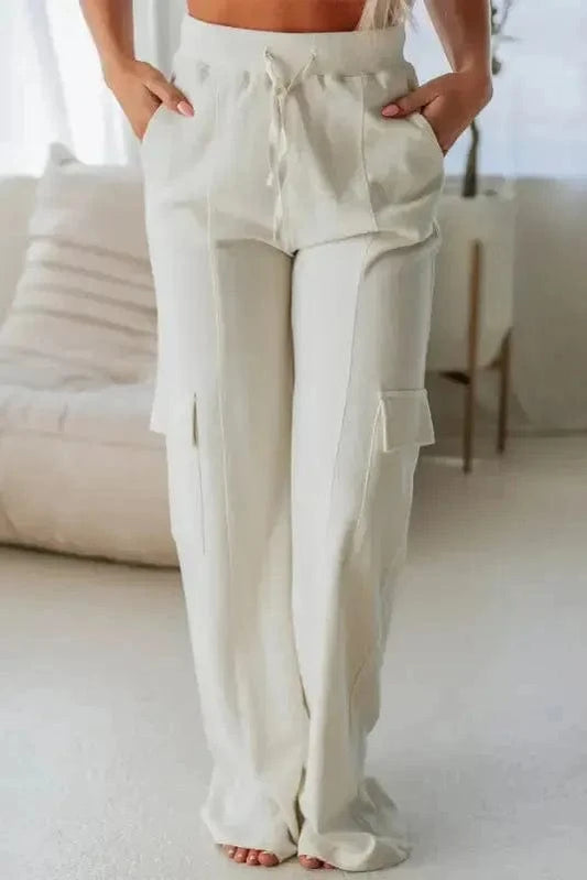 Sweatpants Beige / S / 70%Polyester+30%Cotton Comfort Quest Cargo Sweatpants