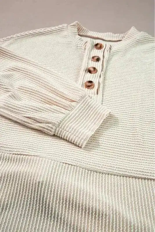 Sweatshirts Cozy Cord Henley Sweatshirt