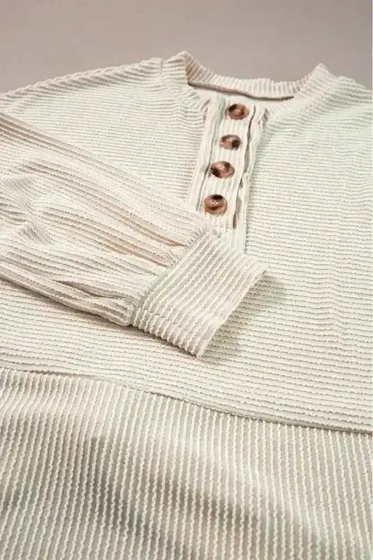 Sweatshirts Cozy Cord Henley Sweatshirt