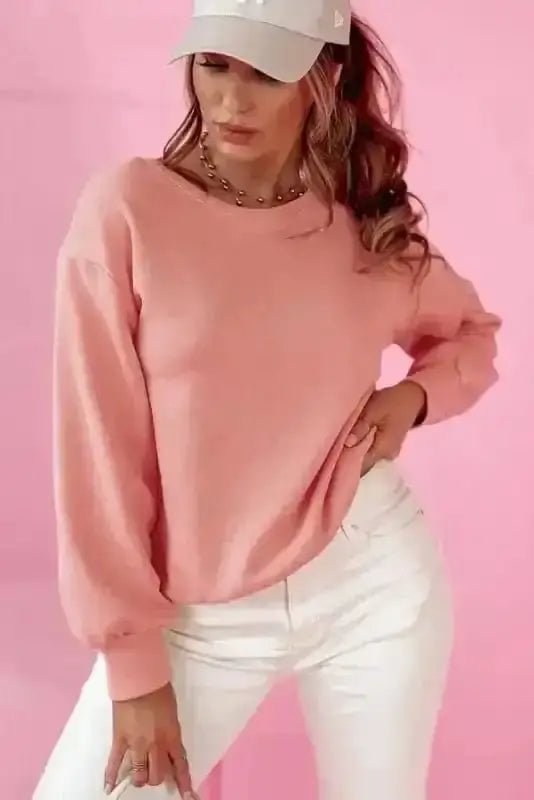 Bowknot back colourblock sweatshirt back view — Fashionfitz UK