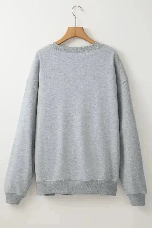 Sweatshirts Loose Crew Neck Fleece Sweatshirt