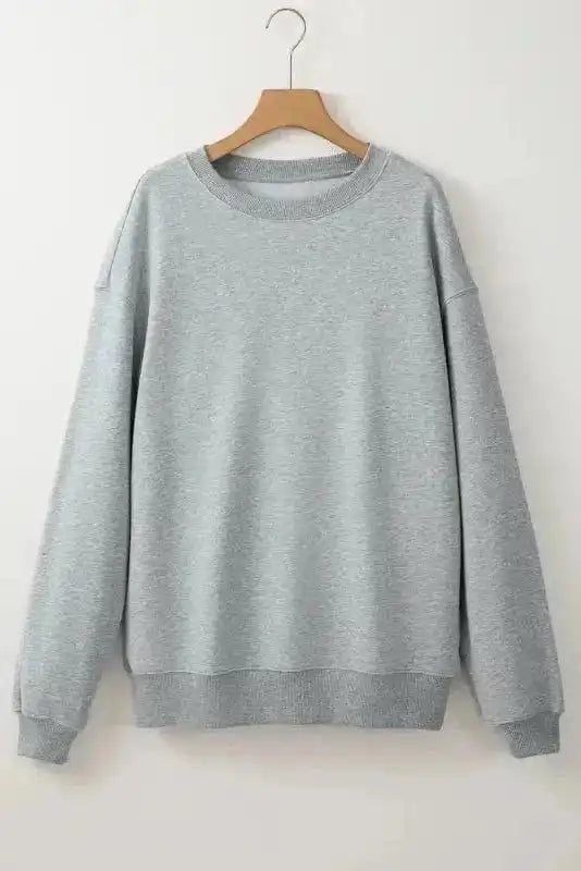 Sweatshirts Loose Crew Neck Fleece Sweatshirt