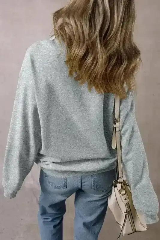 Sweatshirts Loose Crew Neck Fleece Sweatshirt