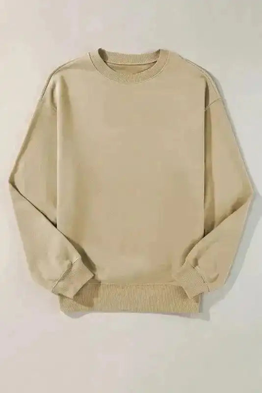 Sweatshirts Loose Crew Neck Fleece Sweatshirt