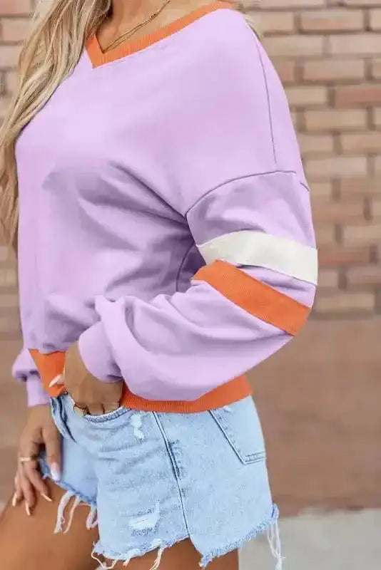 Sweatshirts Orchid Rib Knit Sweatshirt