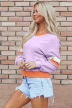 Sweatshirts Orchid Rib Knit Sweatshirt