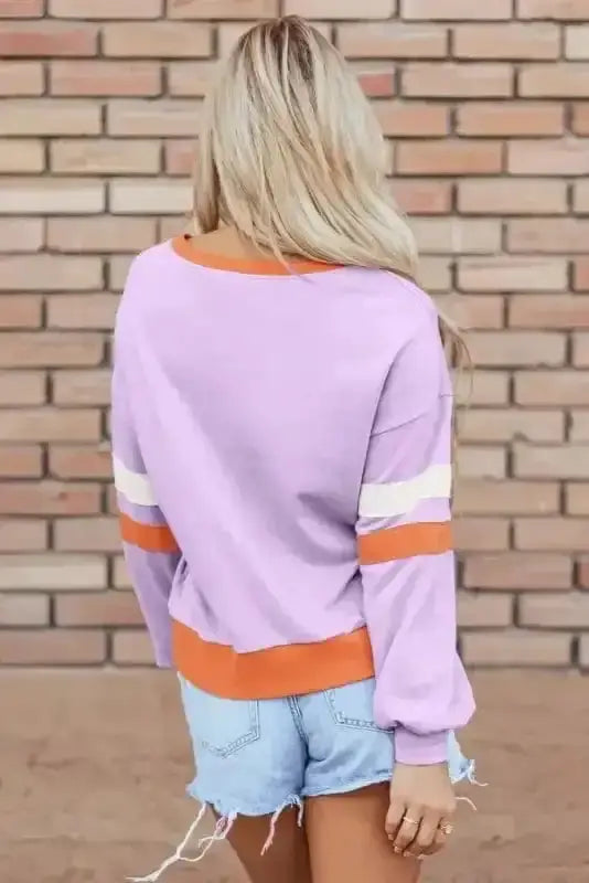 Sweatshirts Orchid Rib Knit Sweatshirt