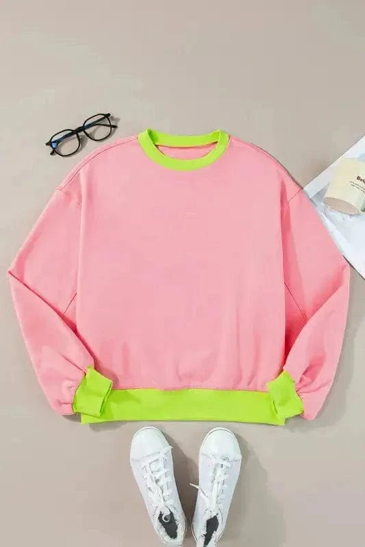 Sweatshirts Pink / S / 50%Polyester+50%Cotton HueBloom Bubbled Sweatshirt