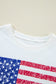 Sweatshirts Relaxed American Flag Print Sweatshirt
