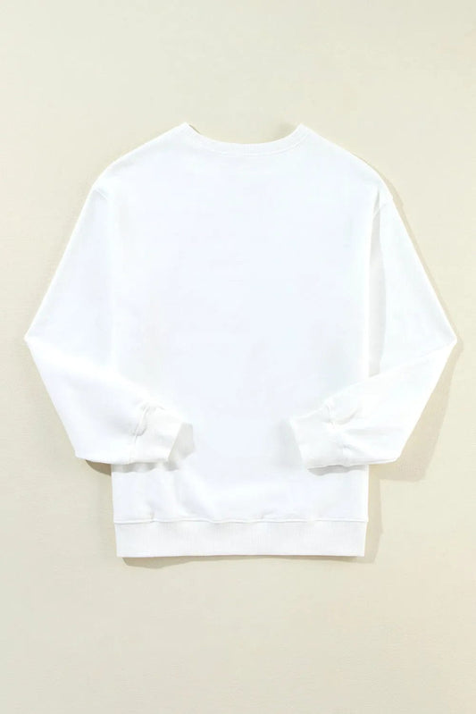 Sweatshirts Relaxed American Flag Print Sweatshirt