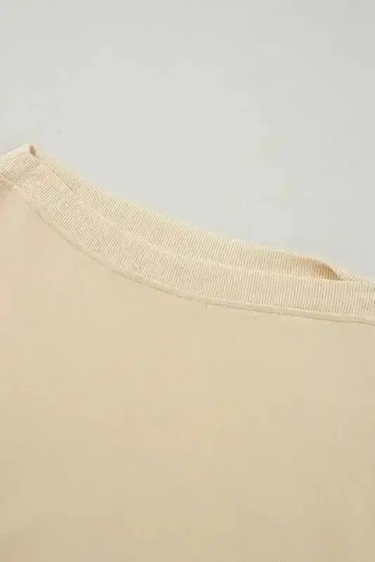 Sweatshirts Relaxed Fit Button-Sleeve Sweatshirt