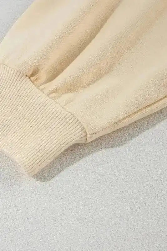 Sweatshirts Relaxed Fit Button-Sleeve Sweatshirt