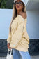 Sweatshirts Relaxed Fit Button-Sleeve Sweatshirt