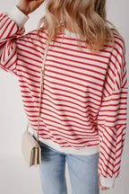 Sweatshirts Urban Stripe Loose Sweatshirt