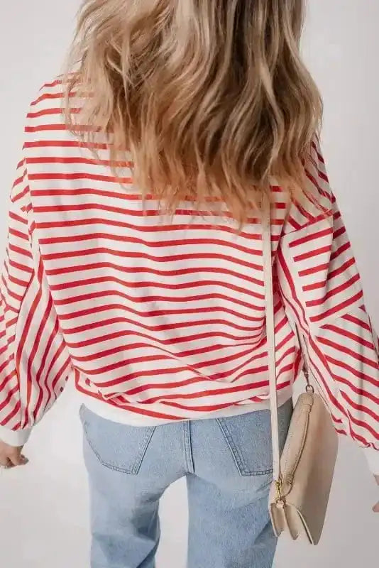 Sweatshirts Urban Stripe Loose Sweatshirt