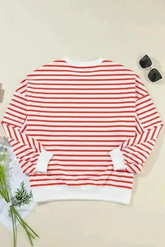 Sweatshirts Urban Stripe Loose Sweatshirt