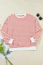 Sweatshirts Urban Stripe Loose Sweatshirt