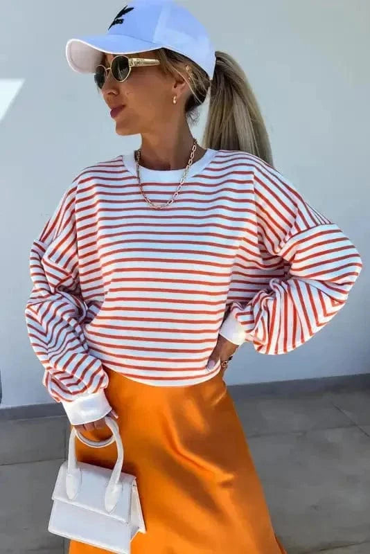 Sweatshirts Urban Stripe Loose Sweatshirt