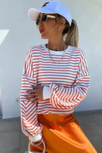 Sweatshirts Urban Stripe Loose Sweatshirt