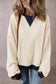 Sweatshirts White / S / 50%Polyester+50%Cotton Casual Oversized Sweatshirt
