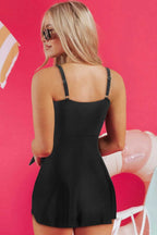 Swim Dresses Sleek Side-Tied Swim Dress